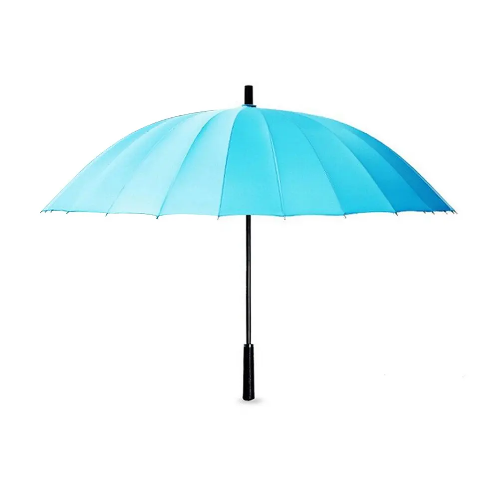 Fenleo 24 Ribs Support Extra Large Solid Color Umbrella Anti Wind and UV Protection Umbrella Purple