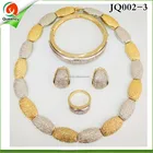 JQ002-3 New Arrival Dubai Gold Jewelry Set / Wedding Jewellery Designs