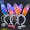 LED Light Luminous Sequins Rabbit Ears Flashing Bunny Ears Headdress Head Hair Band