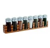 Kitchenware wood wooden spice rack set with 8 glass bottles