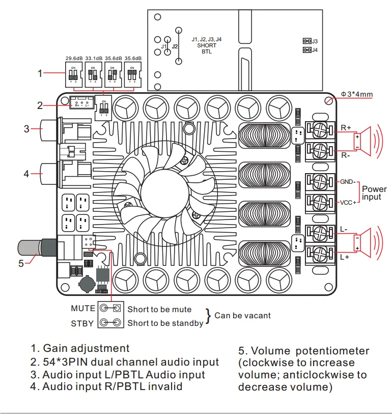 Tda7498e 2x160w Dual Channel Audio Amplifier Board,Support  