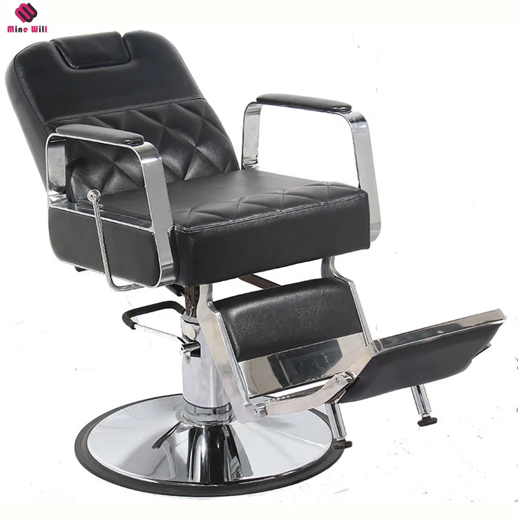 High Quality Chrome Round Base Reclining Hydraulic Barber Chair Buy