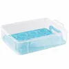 Snap and Stack Blue 3 Tier Cupcake Holder & Cake Carrier Container - Store up to 36 Cupcakes or 3 Large Cakes