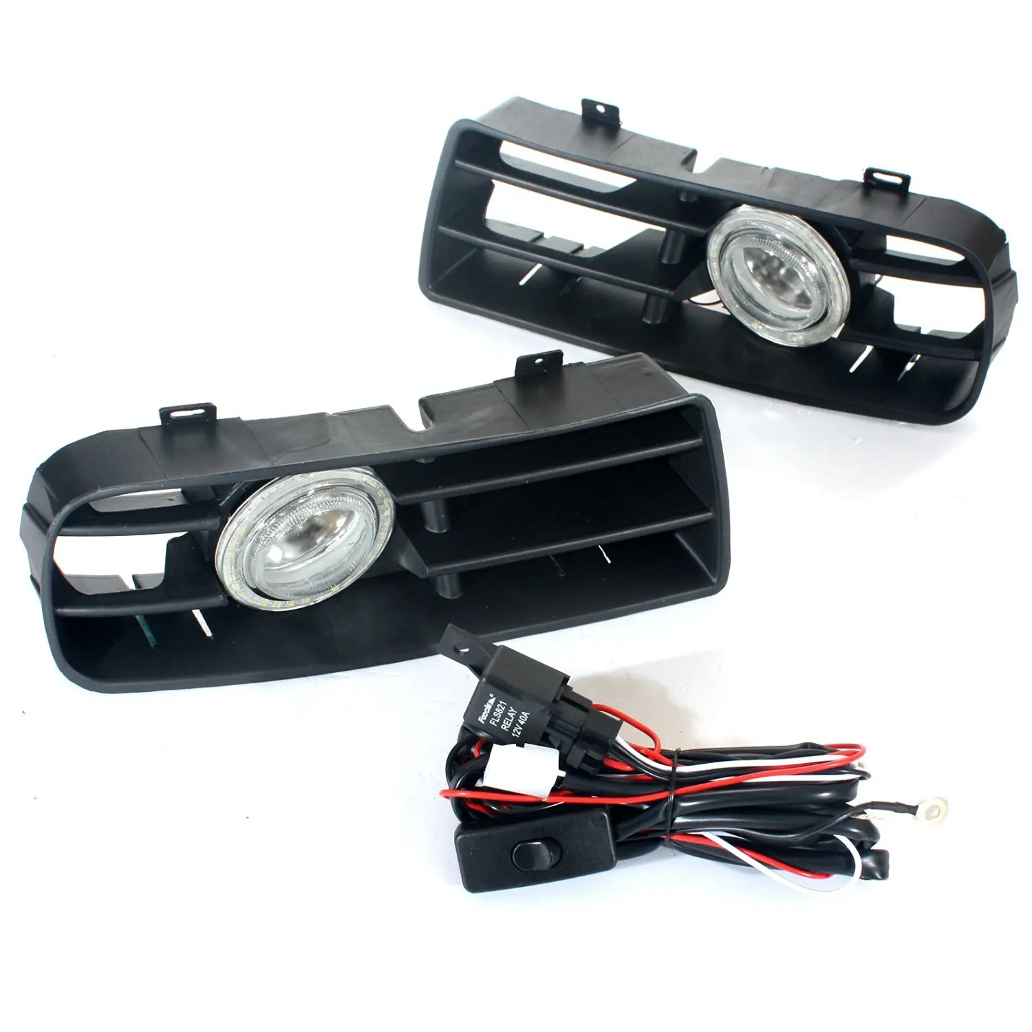 GVDOR Fog Light LED Front Bumper Grille Driving Fog Light DRL Lamp Set For VW Jetta Bora Mk4 99-04 1999 2000 2001 2002 2003 2004