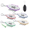 Luxury quality sport compact smart mini solid plastic oval golf accessory 2 ball markers 8 colorful golf peg set with key loop