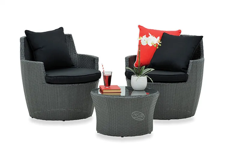 Home Goods Wicker Bistro Set Space Saving 3pcs Patio Furniture Buy