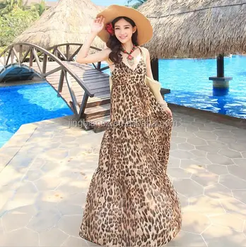 Sexy Animal Print Maxi Dress