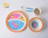 Reliable quality reusable dinnerware bio bamboo fiber plate sets for kids wholesale