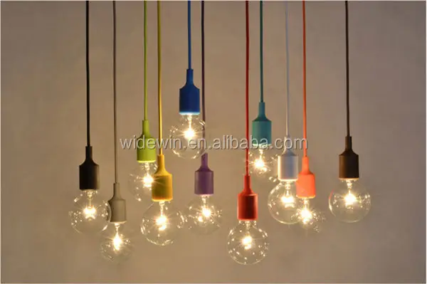 Einfache Bunte Edison Glühbirnen Lampe Silikon Pendelleuchte Droplight Kronleuchter Produkt ID