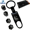 Motorbike car logo Valve Stem Caps Black Tire Valve Stem Air Caps Cover and Keychain Spanner
