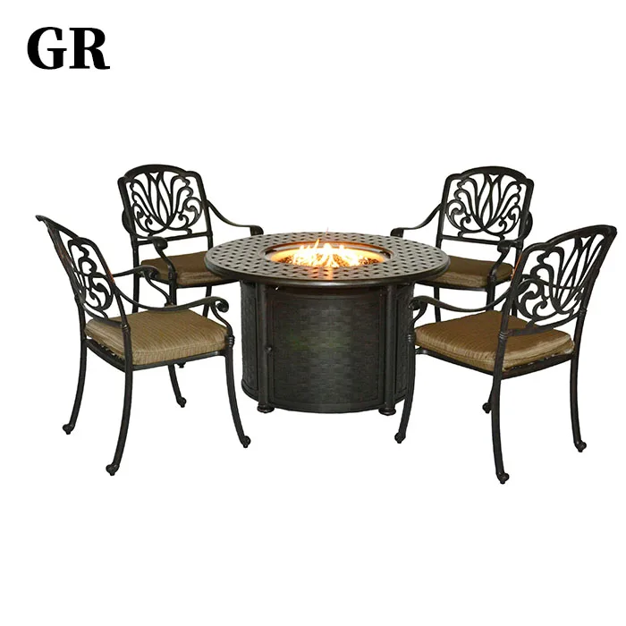 Most Popular Garden Furniture Outdoor Luxury Cast Aluminum Fire Pit