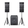 Jmei professional audio home theatre system speaker active portable studio line array monitor with bluetooth