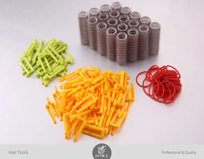 Popular Style Hair Perm Roller With Rubber Band Diy Plastci Fluffy Hair