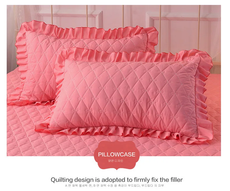 romantic maiden good pitch polyester towel embroidery korean bedding set lace warm bed skirt lace lotus leaf edge ori-width=