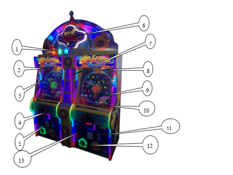 Coin Operated Catching Balls Machine Meteor Ball Ticket Redemption Space Universe Star Theme Arcade Game Machine