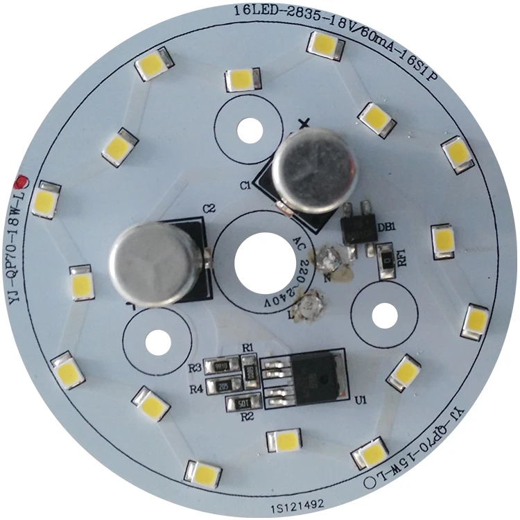LVD certified NO Flickering 115 lm/W 15W aluminum light board linear pcb 220v ac led module for LED Bulb Light and downlight