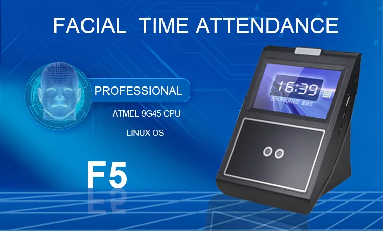OEM 300 500 1000 Face Capacity 4.3 Inch Touch Screen Biometric Facial Recognition Time and Attendance System