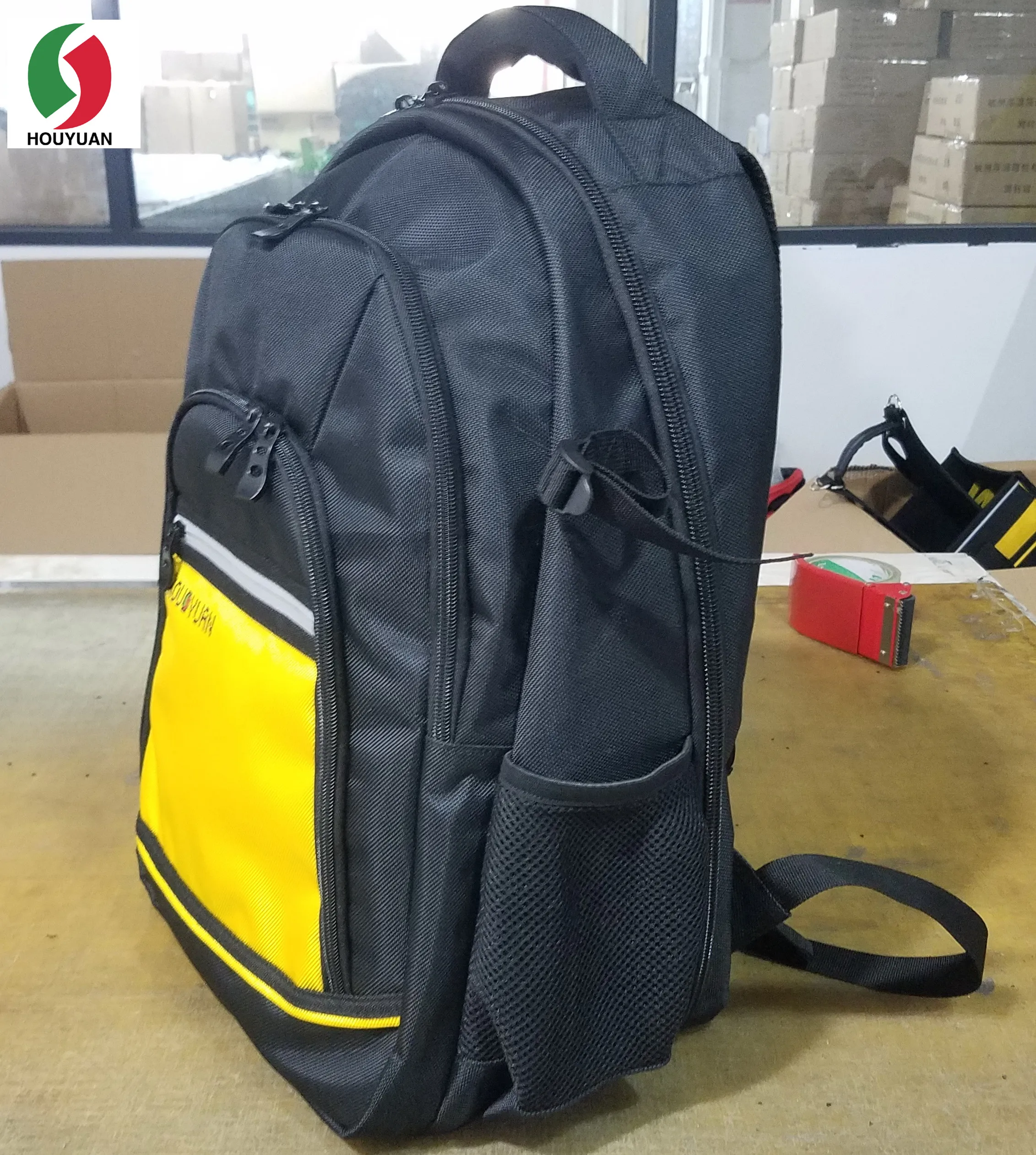 
Heavy duty large capacity custom tool bag backpack for electrician and plumber 