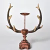 Hot Sale Personalized Handmade Polyresin Antique Antler Candlestick