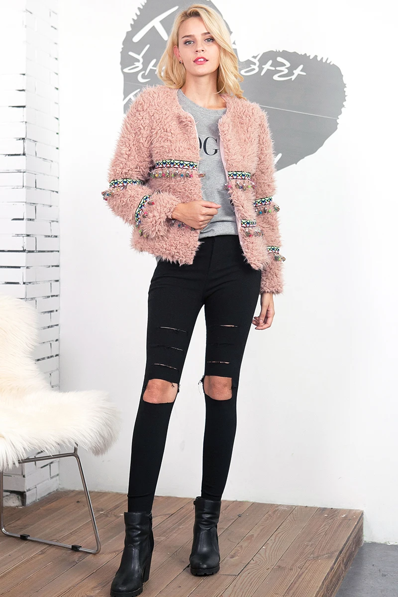 2018 new faux fur women's winter coats