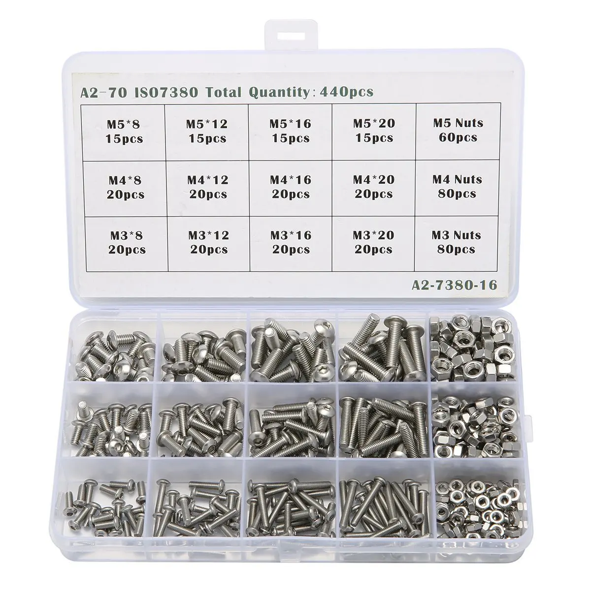 uxcell M12x1.25x10mm Zinc Plated Hex Nuts Fastener 20pcs for Screws Bolts