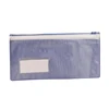 Square pvc clear file folder for stationeries with name card holder