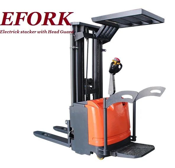 Full-electric pallet stacker four-wheel counterbalanced weight reach truck electric forklift