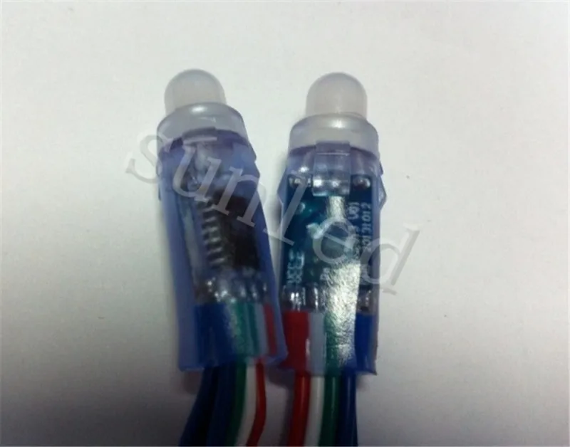 8mm 12mm Addressable Matrix Bullet Pixel Ws2811 RGB LED String Point Light