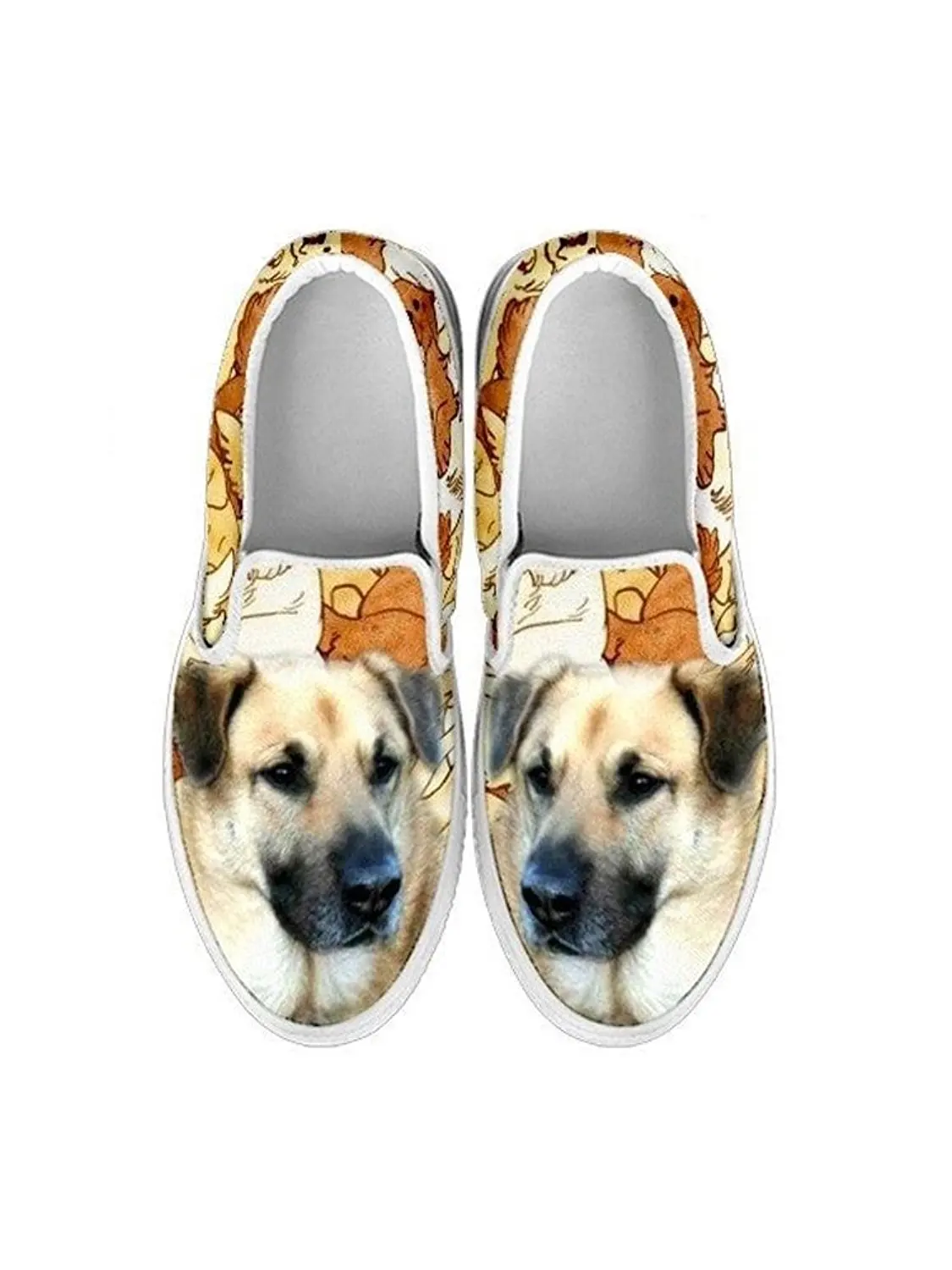petkanvas Cute Afghan Hound Print Slip Ons Shoes for Women