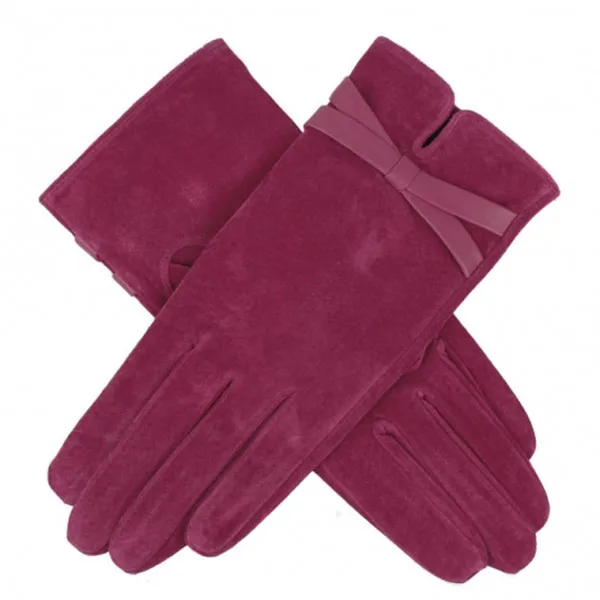 new style fashion suede leather glove for lady