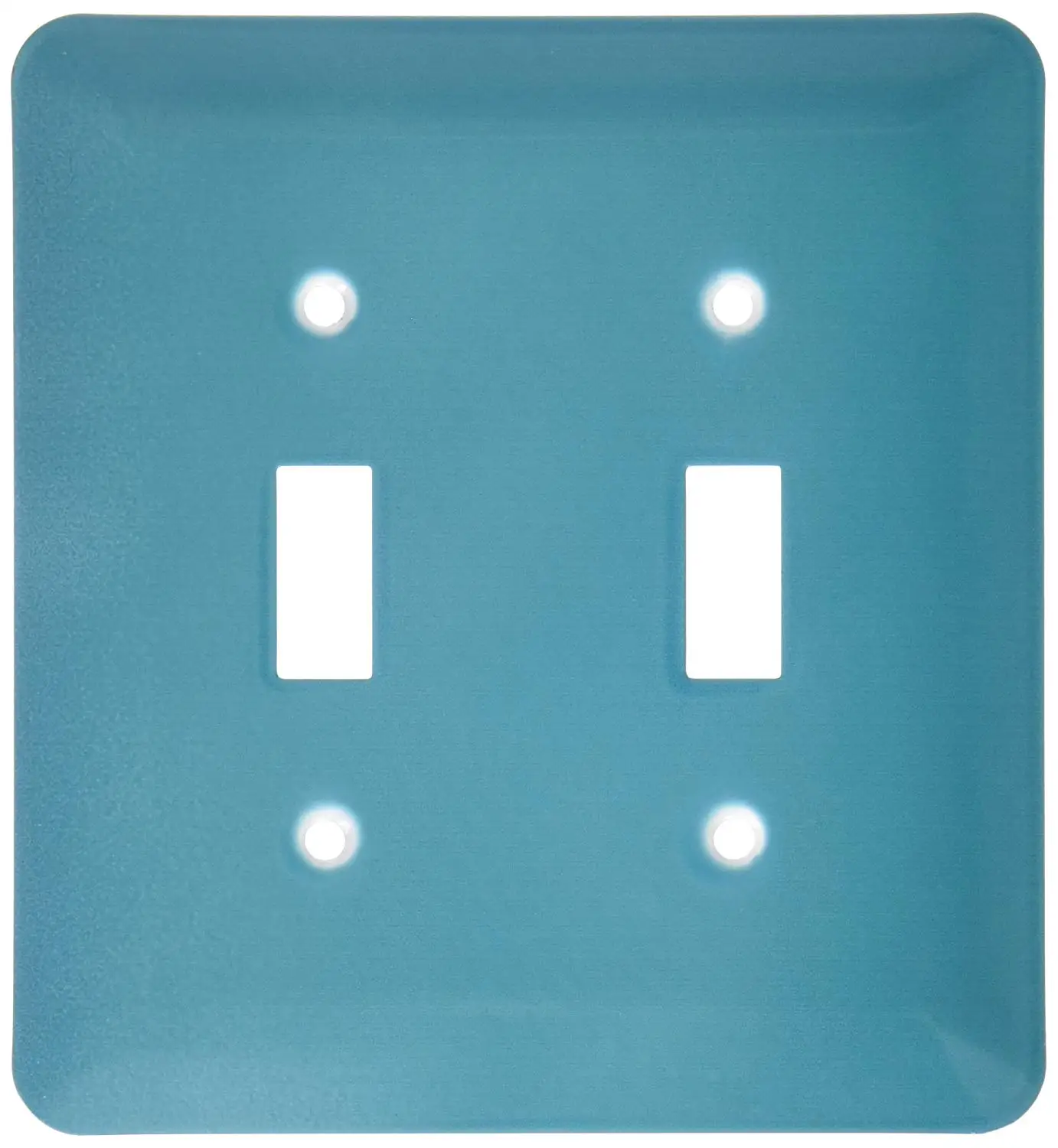 3dRose lsp_159850_2 Plain Teal Blue Simple Modern Contemporary Solid One Single Color Turquoise Blue-Green Double Toggle Switch