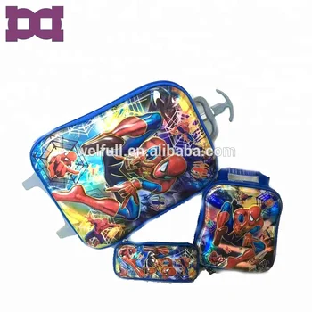 spiderman trolley school bag