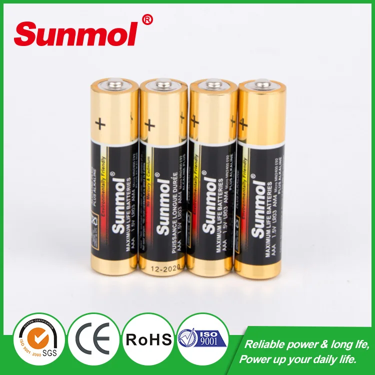 High Performance Alkaline Aaa Lr03 Battery 4pcs Shrink Package - Buy ...