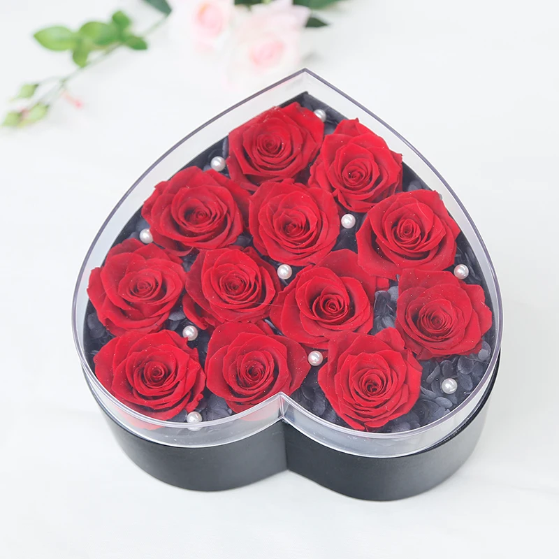 Wholesale Heart-shaped Long Lasting Valentine's Day Preserved Rose Gift ...