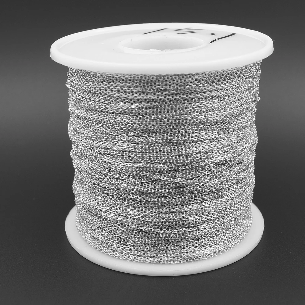 Silver Chain Factory Factory Wholesale 925 Sterling Silver Chain Roll for Jewelry Necklace ...