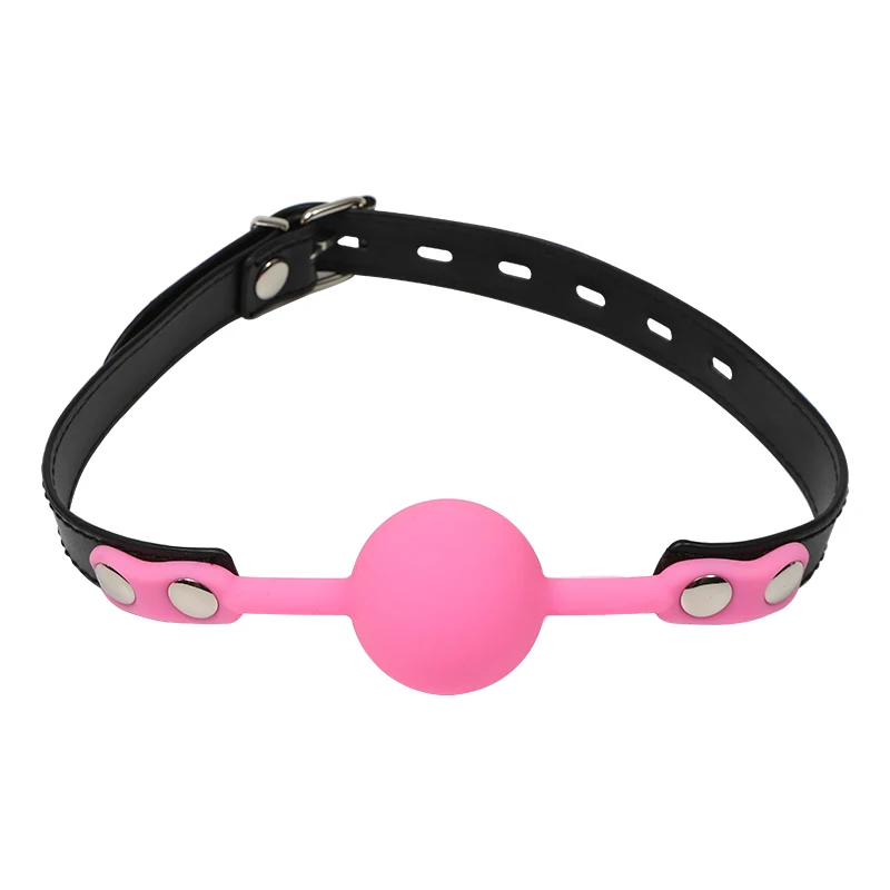 Soft Silicone 4mm Mouth Gag With Leather Belt Sl