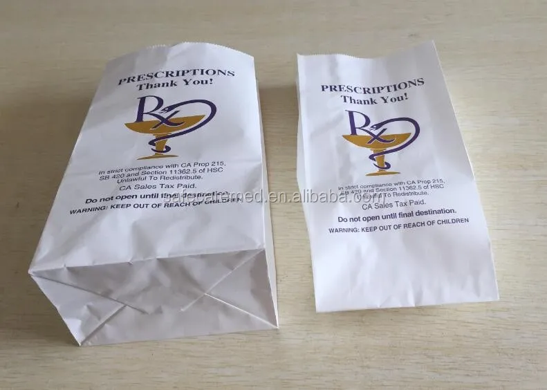 Medical Pill Paper Bags Pharmacy Bags Prescription Bags Buy Medical