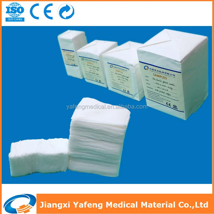 gauze swab 5cm,7.5cm,10cm