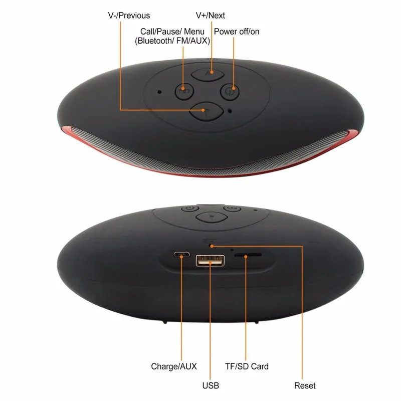 CE FC ROHS Hands Free Wireless BT Speaker Portable Mini Laptop Speaker With FM Radio - ANKUX.COM