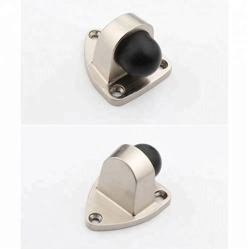 stainless steel floor doorstop door stopper with a rubber bumper