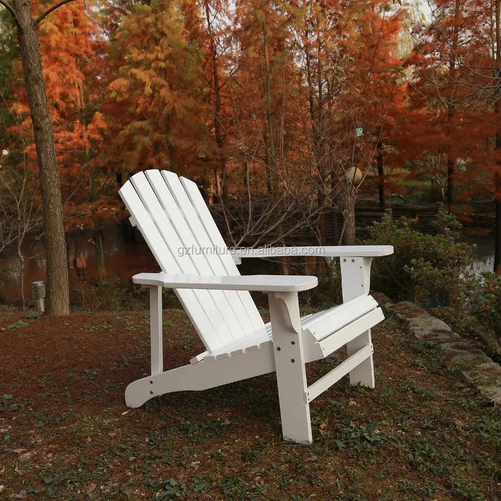 Clic White Painted Wood Adirondack Chair Clic White Painted Wood Adirondack