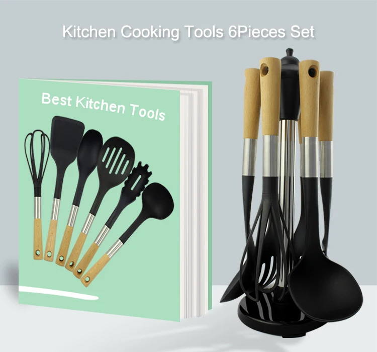 Innovative Wood Handle Nylon Kitchen Tools 6 Pieces Set Household Core Cooking Utensils Buy