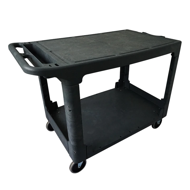 Plastic Flat Top Shelf Utility Cart Trolley - Buy Service Cart,3-tier ...