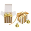 Wholesale Custom Stripe Pattern Wedding Favor Boxes for Gift