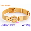 Wholesale crown female bracelet bangles 316L stainless steel