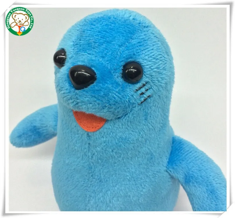 Blue sea lion animal plush toy desktop decoration stuffed toys