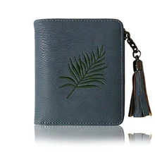 Женский кошелек растительная вышивка простой европейский и американский Ретро маленький кошелек