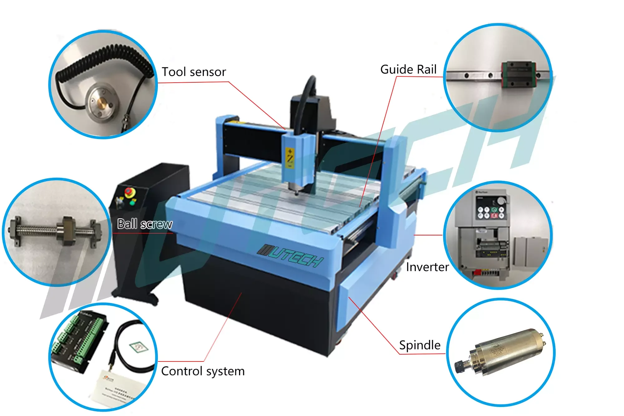 Hot Sale 3 Axis CNC Wood Carving Router 6090 For Wood, Mdf, Acrylic, Stone, Aluminum