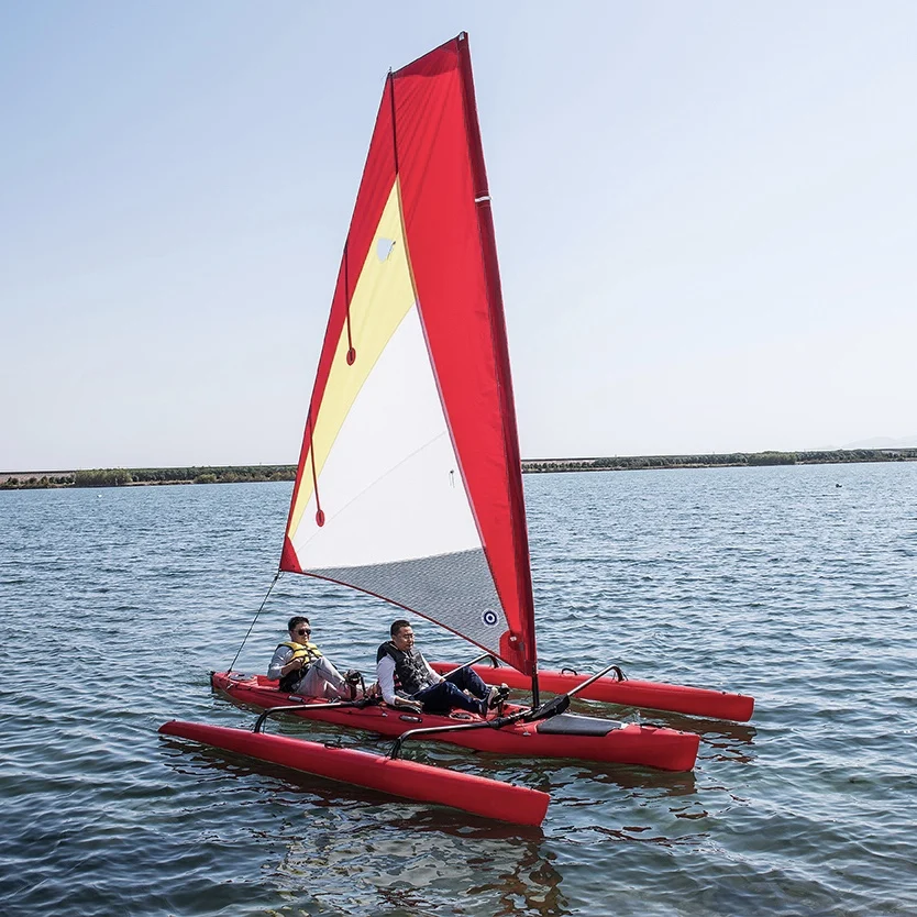 
18ft trimaran fin drive sailing kayak 