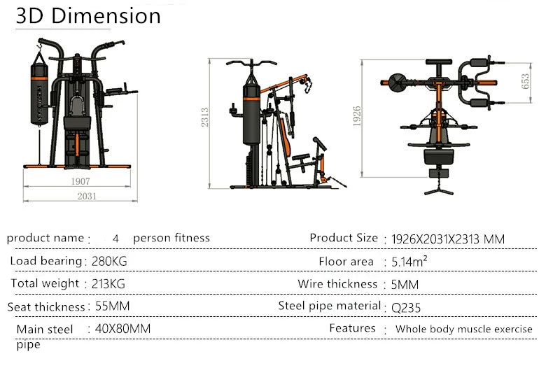 Full Body Exercise Home Gym Multi 3 Station Multi Gym Equipment Fitness Set Buy Home Gym Equipment Fitness Home Gym Home Gym Set Product On Alibaba Com